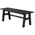 VINGLI 47 Outdoor Bench, Weatherproof Porch Bench w/Metal Legs, Poly Lumber Patio Backless Bench 660 LBS Capacity