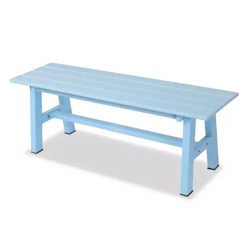 Karl Home | 47 In. HDPE Patio Bench with Metal Legs