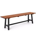 Karl Home | Light Brown Fir Wood Outdoor Bench