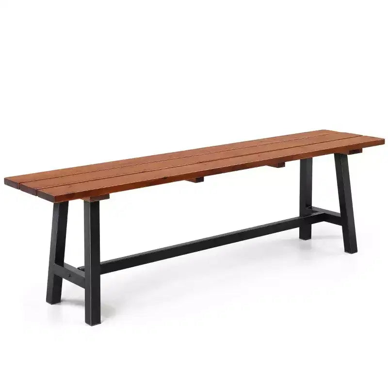 Karl Home | Light Brown Fir Wood Outdoor Bench