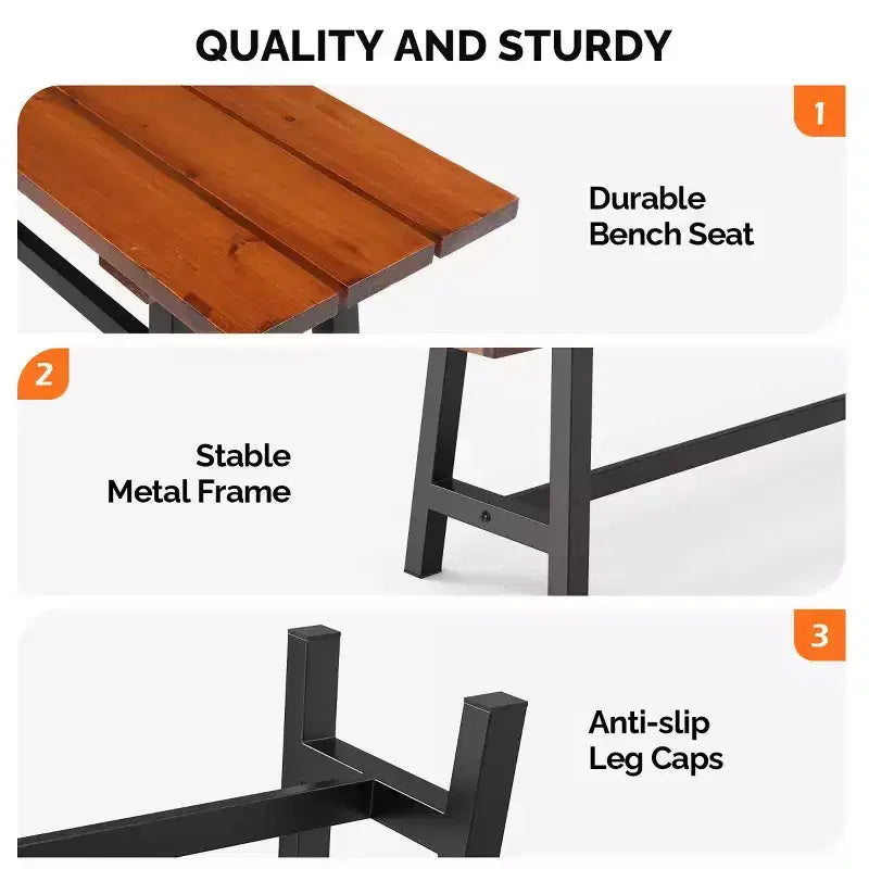 Karl Home | Banc d'extérieur en bois de sapin marron clair