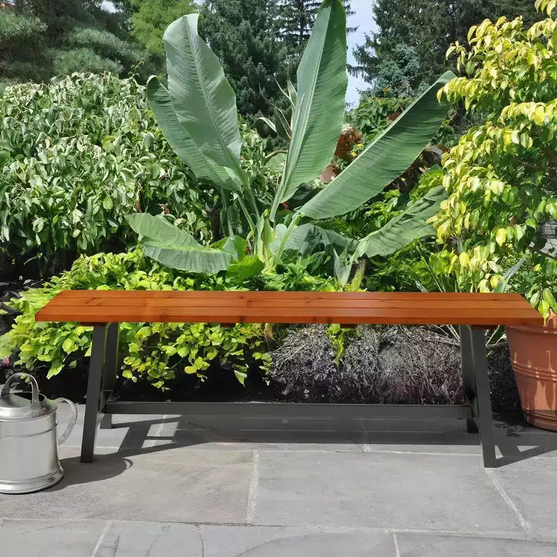 Karl Home | Banc d'extérieur en bois de sapin marron clair