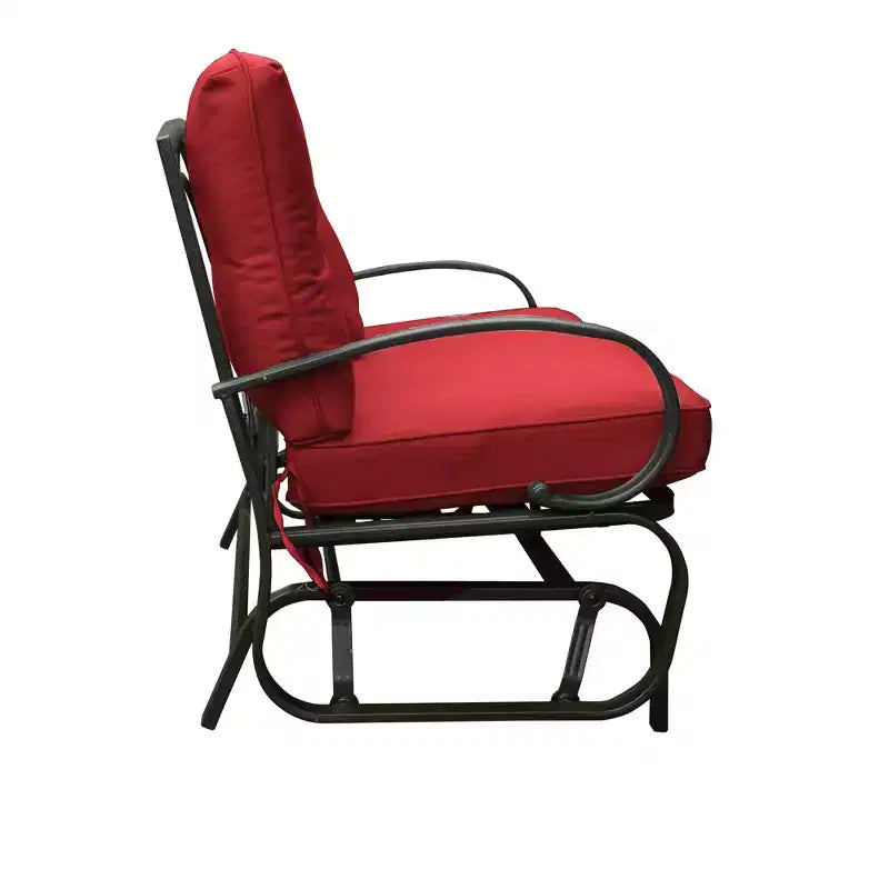 Banc planeur de patio Kozyard Cozy – Causeuse à bascule d'extérieur avec un cadre robuste et des sièges rembourrés confortables, parfaite pour le patio ou le porche.