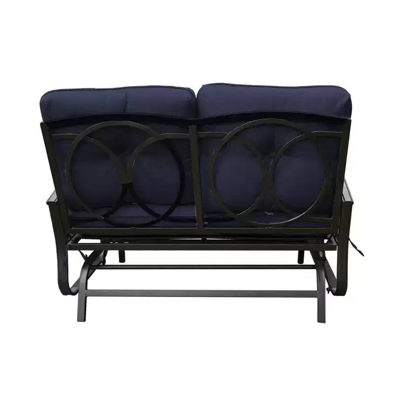 Banc planeur de patio Kozyard Cozy – Causeuse à bascule d'extérieur avec un cadre robuste et des sièges rembourrés confortables, parfaite pour le patio ou le porche.