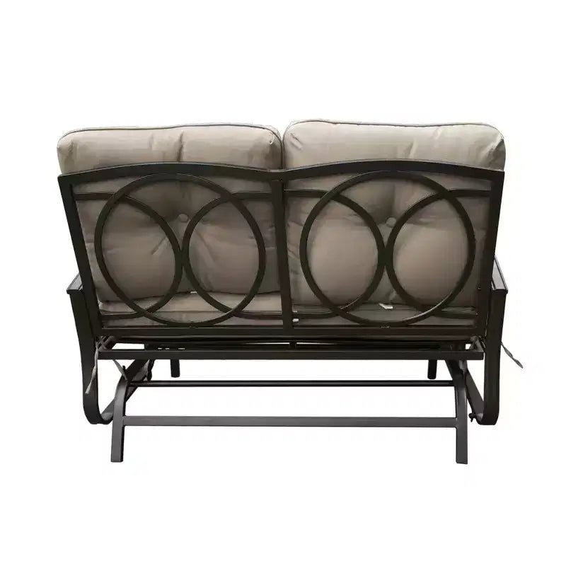 Banc planeur de patio Kozyard Cozy – Causeuse à bascule d'extérieur avec un cadre robuste et des sièges rembourrés confortables, parfaite pour le patio ou le porche.