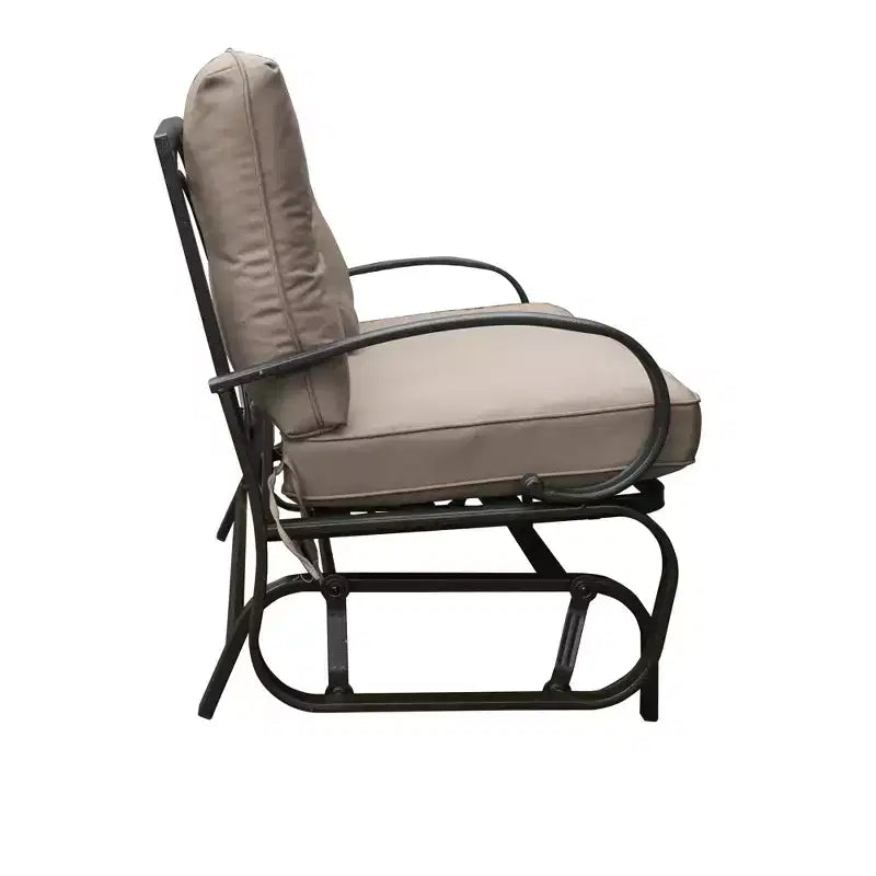 Banc planeur de patio Kozyard Cozy – Causeuse à bascule d'extérieur avec un cadre robuste et des sièges rembourrés confortables, parfaite pour le patio ou le porche.