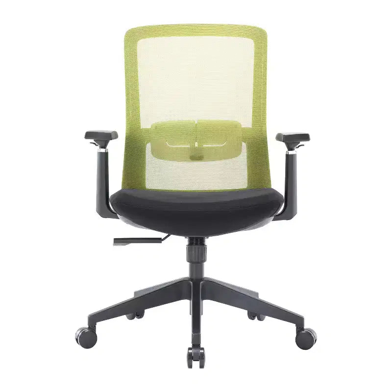 45.28" Adjustable Height Black PU Leather Office Chair with Casters & Lumbar Support