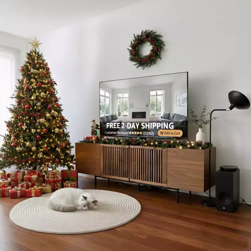 Modern 70.87" Walnut TV Stand - Multifunctional Entertainment Center for Living Room & Bedroom