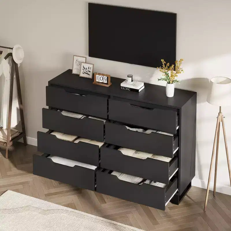 8-Drawer Dresser for Bedroom, 55" Wide Freestanding Horizontal Chest of Drawers