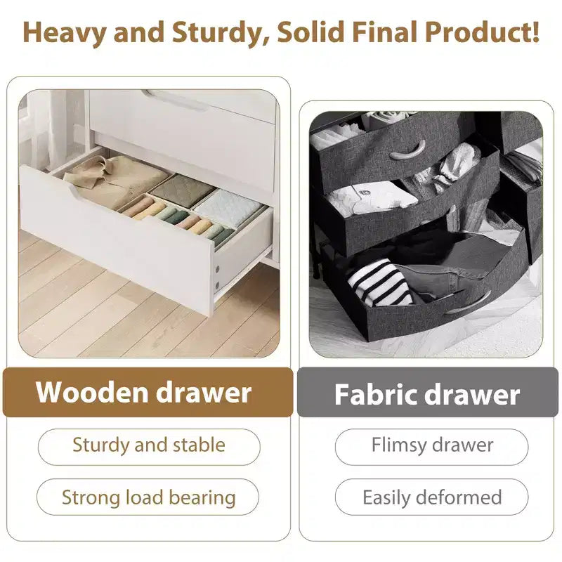 8-Drawer Dresser for Bedroom, 55" Wide Freestanding Horizontal Chest of Drawers