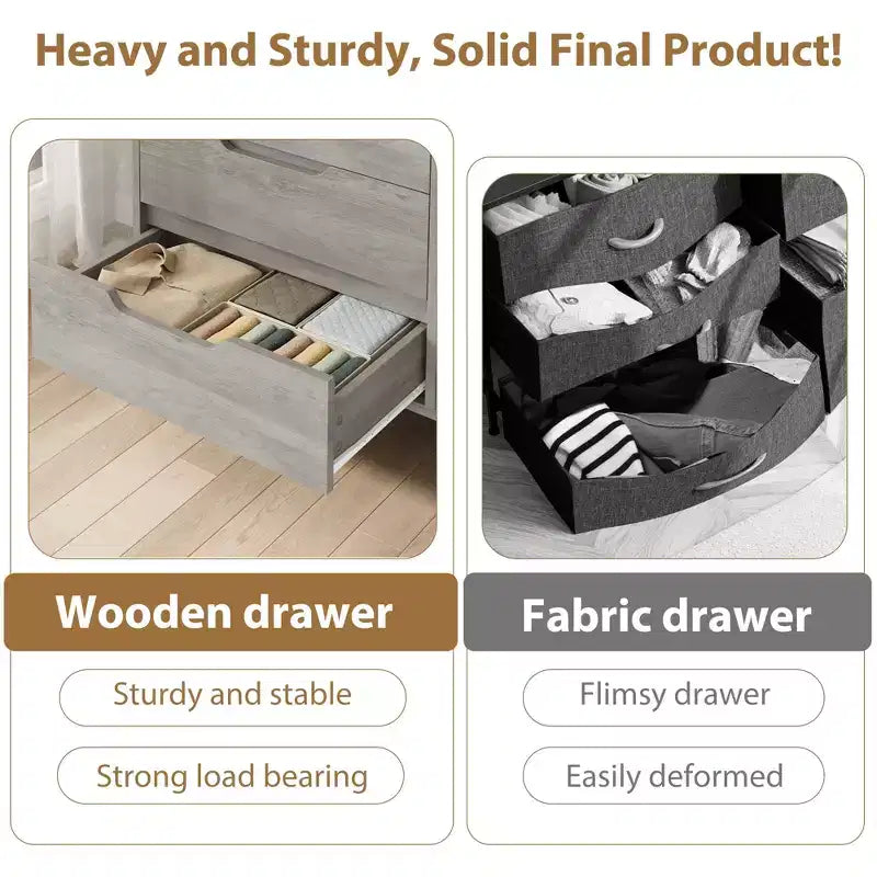 8-Drawer Dresser for Bedroom, 55" Wide Freestanding Horizontal Chest of Drawers