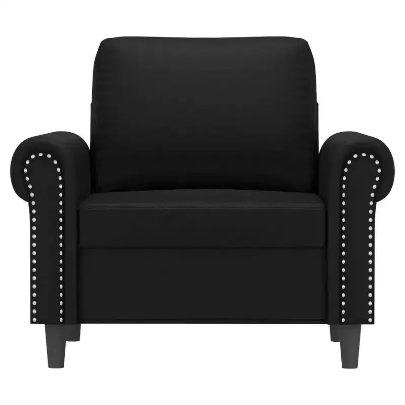 Accent Upholstered Sofa Chair - Faux Leather Single Seating Furniture