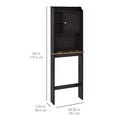 68 Inch Over Toilet Storage Cabinet with Open Shelves, Wood Bathroom Storage Cabinet