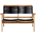 Balkene Home 63368 Kingsmen Loveseat Bench  Mid-Century Modern Wooden Bench for Living Room, Bedroom, Patio, Poolside, Entryway, Indoors & Outdoors