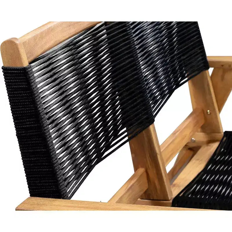 Banc de causeuse Kingsmen 63368 Balkene Home – Banc en bois moderne du milieu du siècle pour salon, chambre, patio, piscine, entrée, intérieur et extérieur
