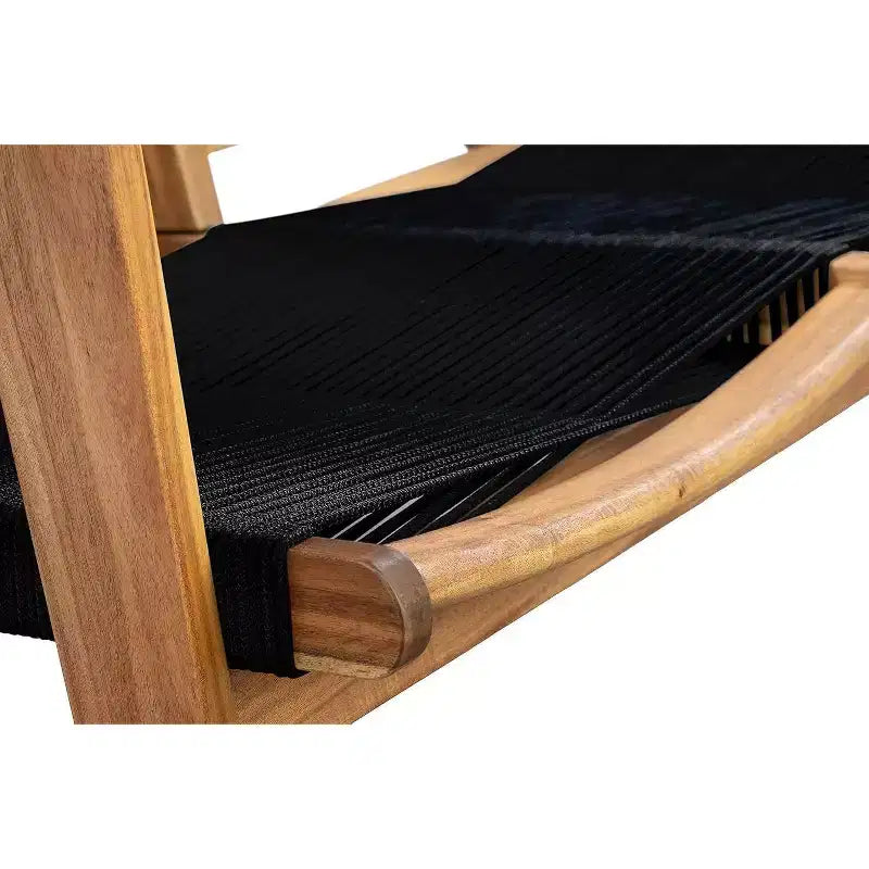 Banc de causeuse Kingsmen 63368 Balkene Home – Banc en bois moderne du milieu du siècle pour salon, chambre, patio, piscine, entrée, intérieur et extérieur