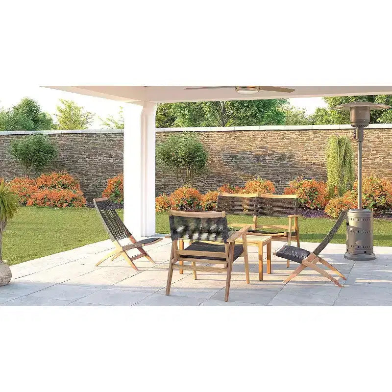 Banc de causeuse Kingsmen 63368 Balkene Home – Banc en bois moderne du milieu du siècle pour salon, chambre, patio, piscine, entrée, intérieur et extérieur
