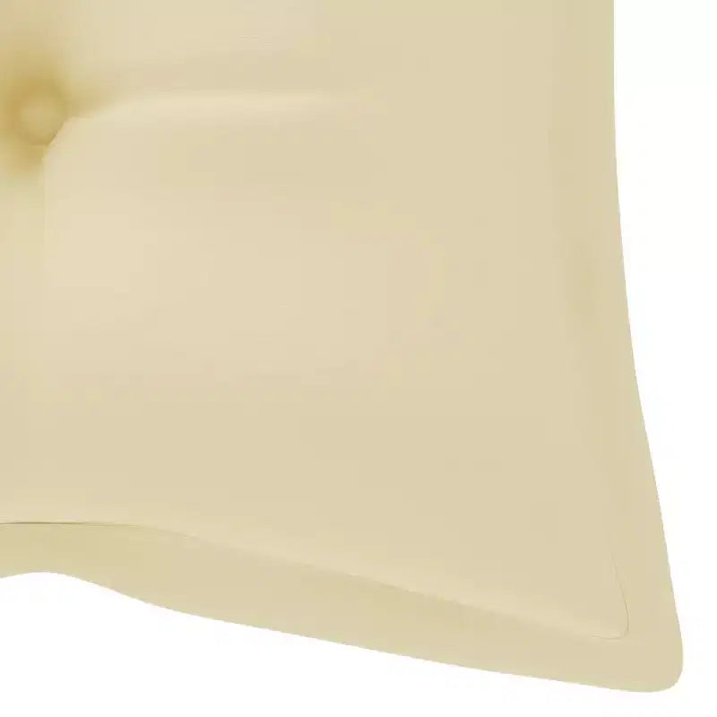 Banc de jardin finition bois avec coussin crème