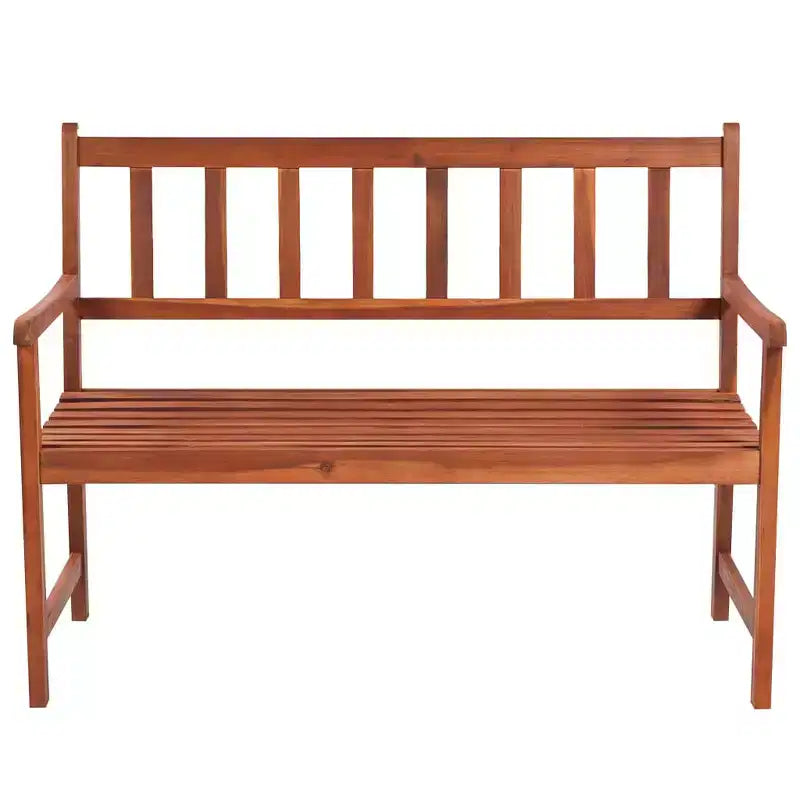 Banc de jardin Bois naturel Bois d'acacia massif, Tissu (100 % polyester)