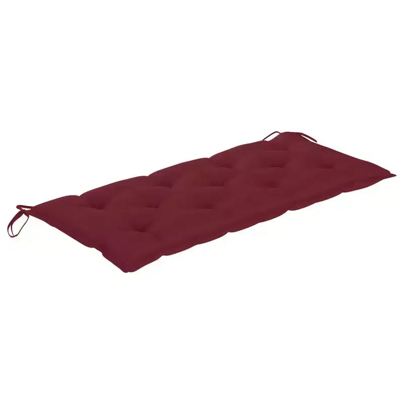 Banc de jardin Bois naturel Bois d'acacia massif avec un coussin en tissu