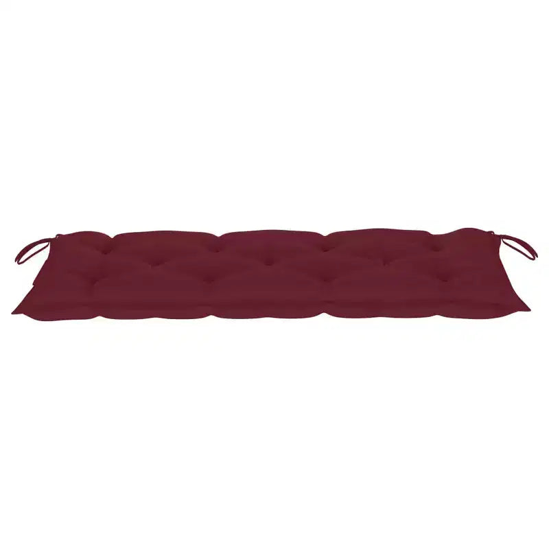 Banc de jardin Bois naturel Bois d'acacia massif avec un coussin en tissu