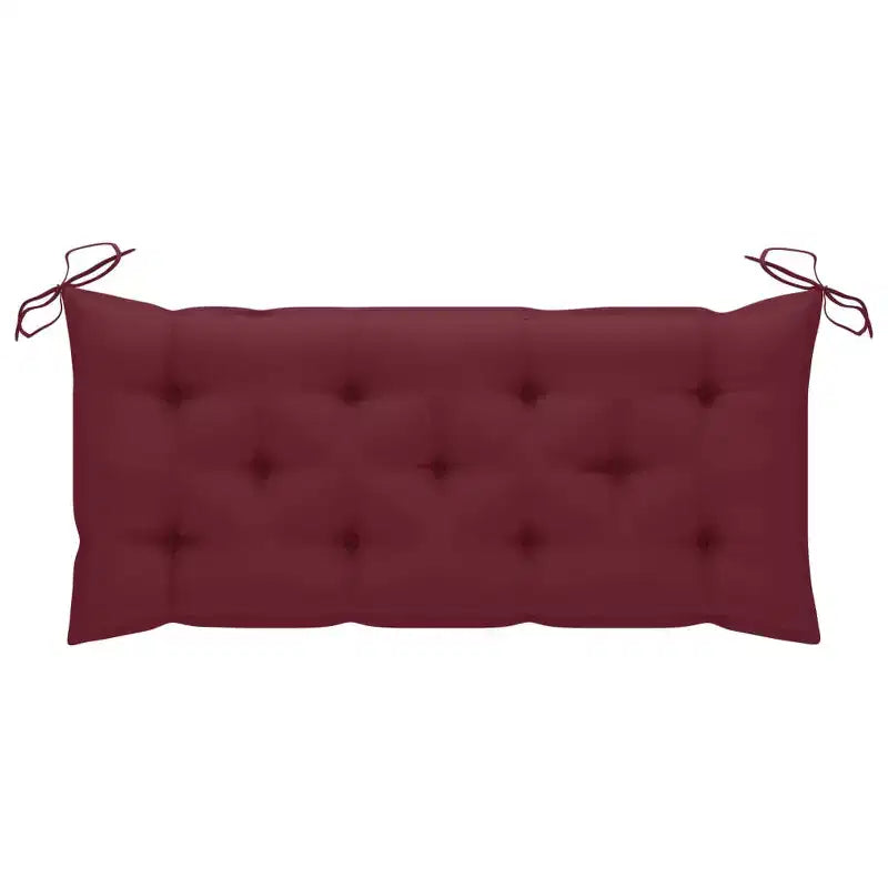 Banc de jardin Bois naturel Bois d'acacia massif avec un coussin en tissu
