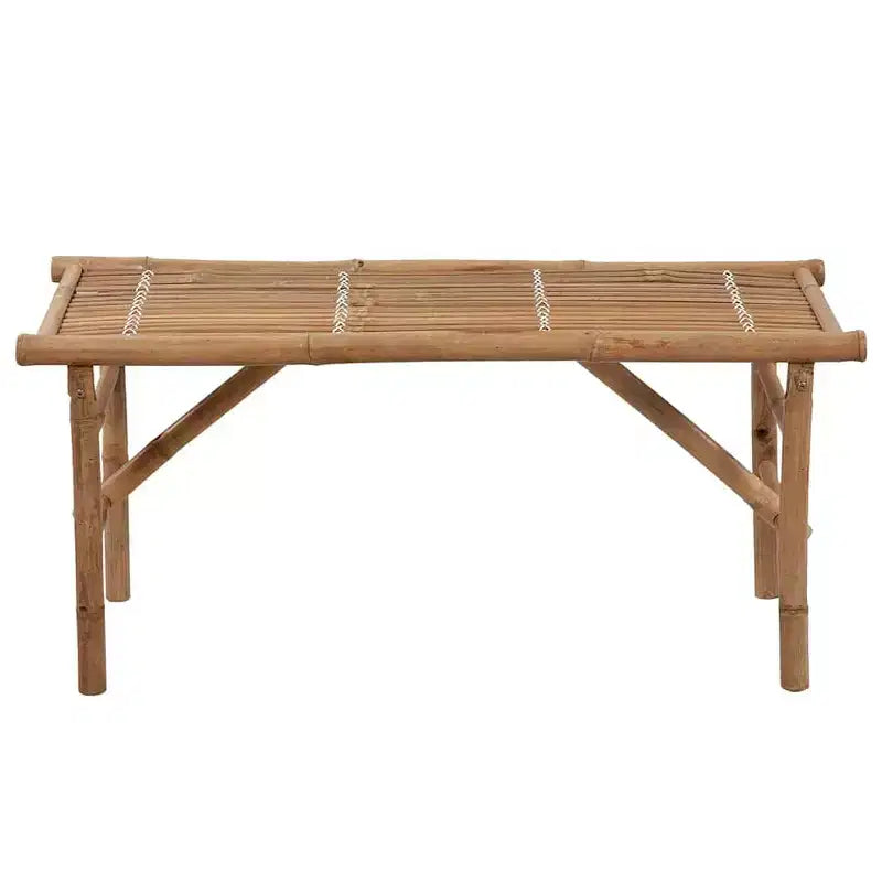Banc de jardin Bambou marron Bambou, polyester Moyen Pliable