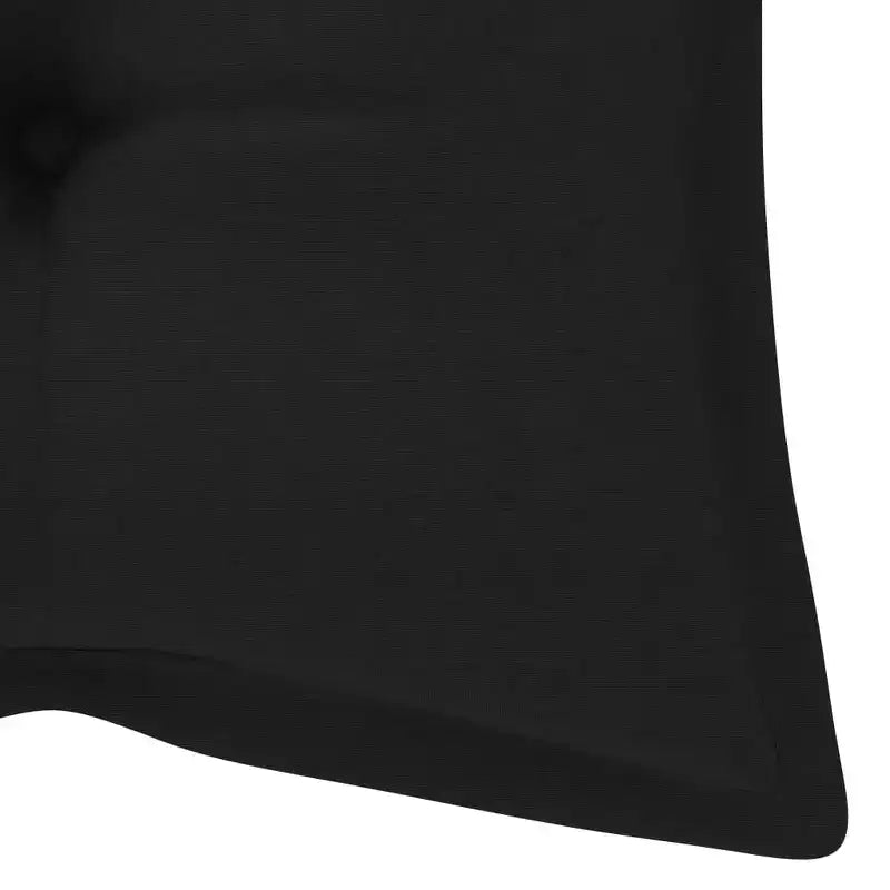 Banc de jardin en bois avec coussin noir en acacia massif