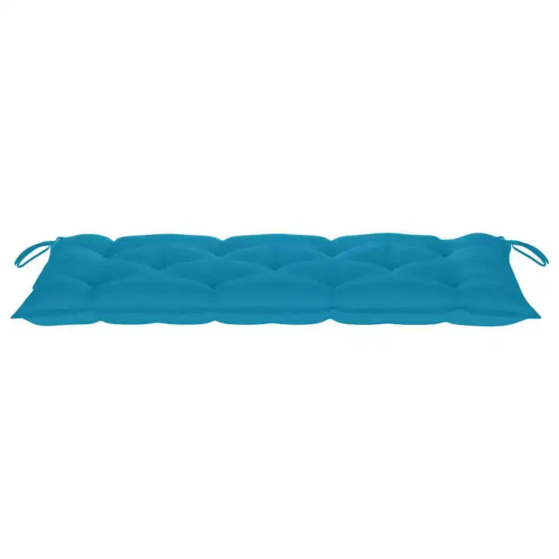 Coussin de banc de jardin bleu clair, bambou naturel 120 cm