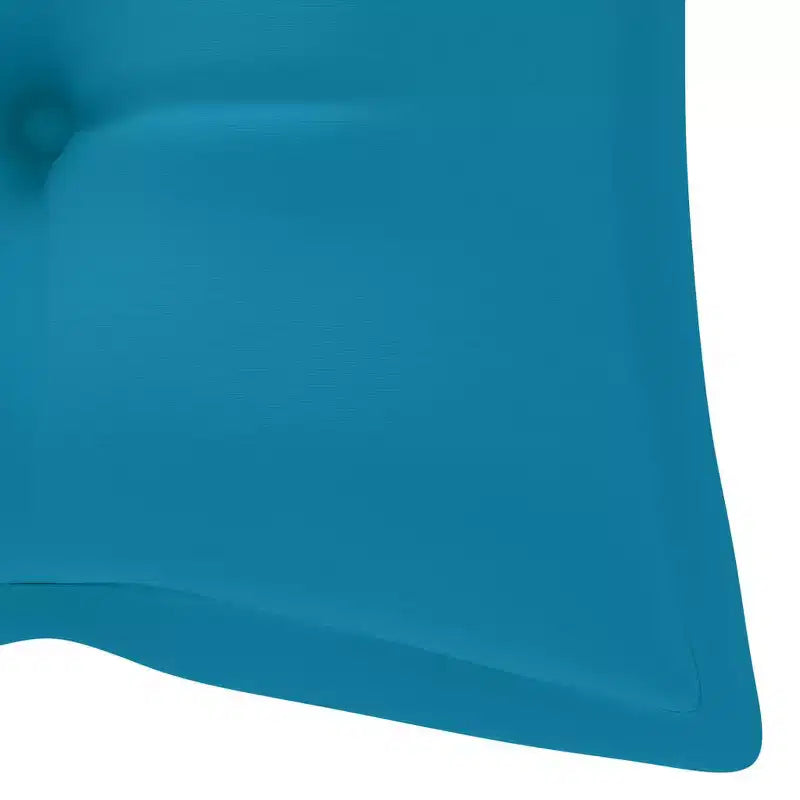 Coussin de banc de jardin bleu clair, bambou naturel 120 cm