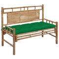 Garden Bench Bamboo Bamboo, Polyester Medium Garden Bench