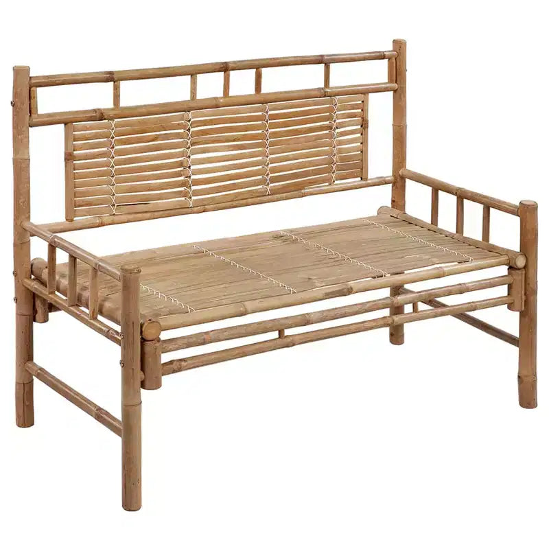 Banc de jardin Bambou Bambou, Polyester Banc de jardin moyen