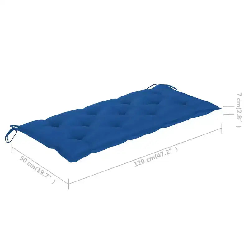 Banc de jardin Bambou naturel Bambou et 100 % polyester 120 cm