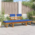 Garden Bench Blue Solid acacia wood 75 in