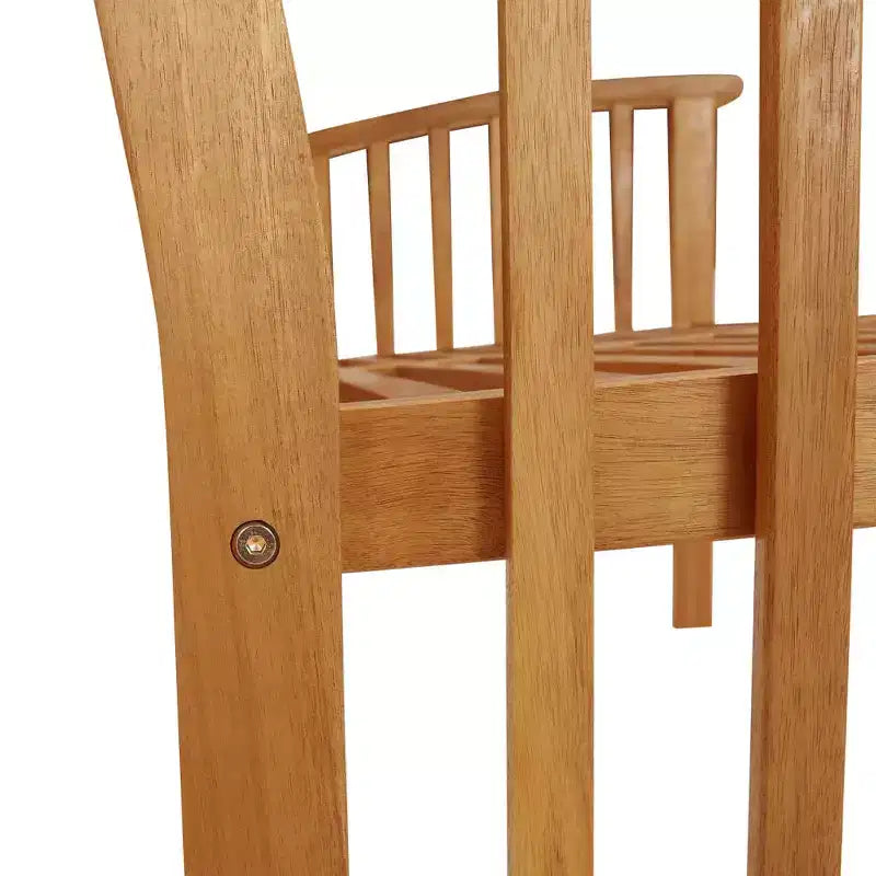 Banc de jardin en bois naturel, acacia massif, de taille moyenne, durable