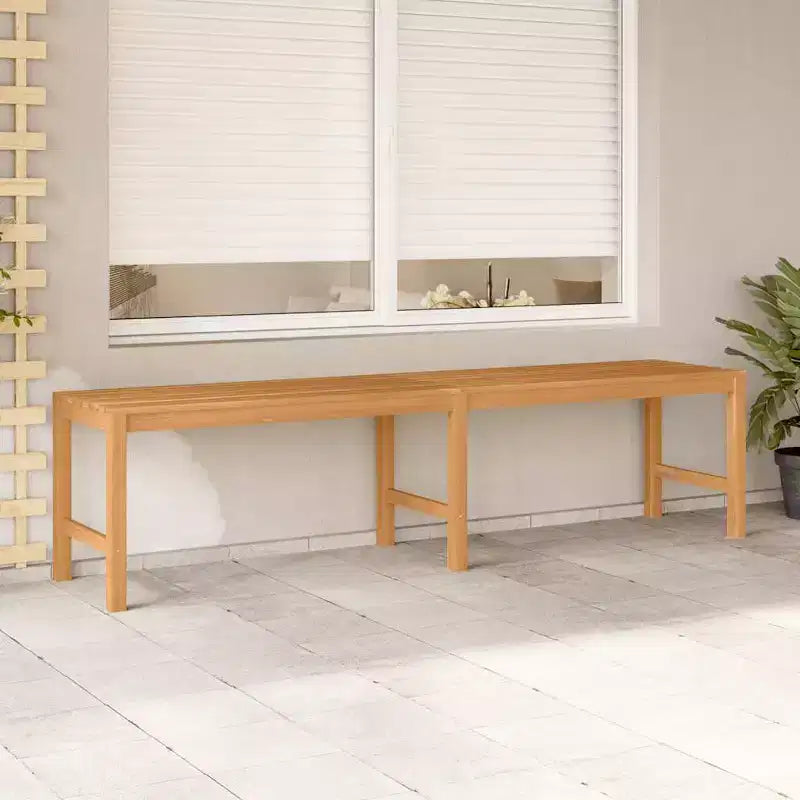 Garden Bench Warm Teak Solid Teak Wood 70.9 in length Durable