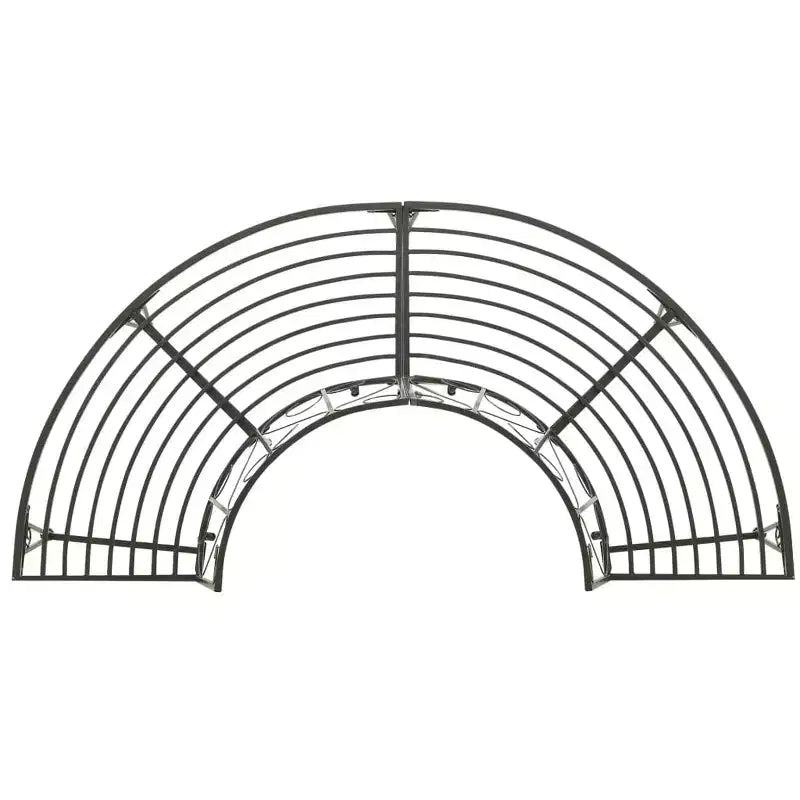 Banc d'arbre Acier gris argenté Demi-cercle Assises Plusieurs Banc d'arbre