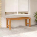 Bench Brown Solid Teak Wood 45 in Strong Bench Rectangular