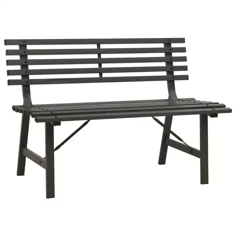 Banc de jardin en acier thermolaqué noir Grand Durable