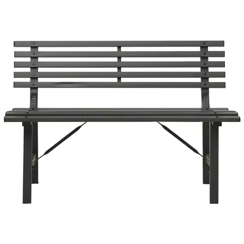 Banc de jardin en acier thermolaqué noir Grand Durable