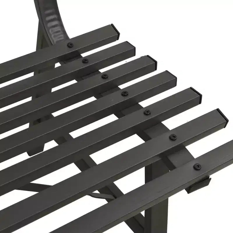 Banc de jardin en acier thermolaqué noir Grand Durable