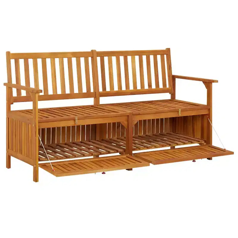 Banc Bois naturel Bois d'acacia massif 148 cm Banc Rectangulaire