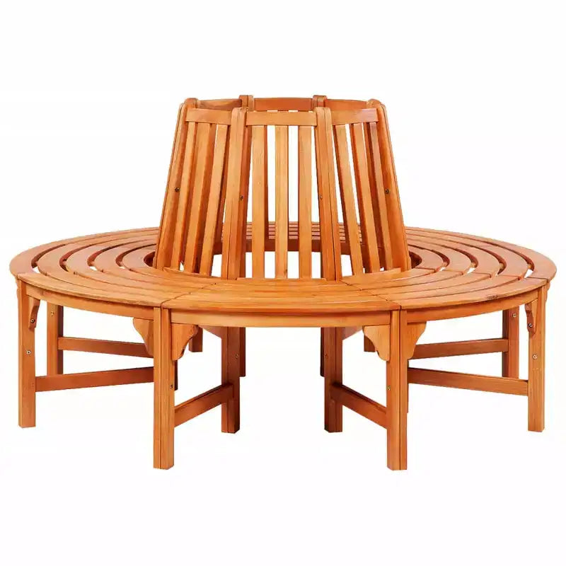 Banc de jardin marron (couleur bois) en eucalyptus, bois dur tropical