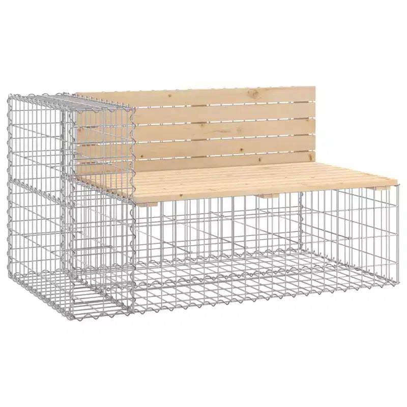 Banc de jardin en pin massif naturel, taille moyenne, durable