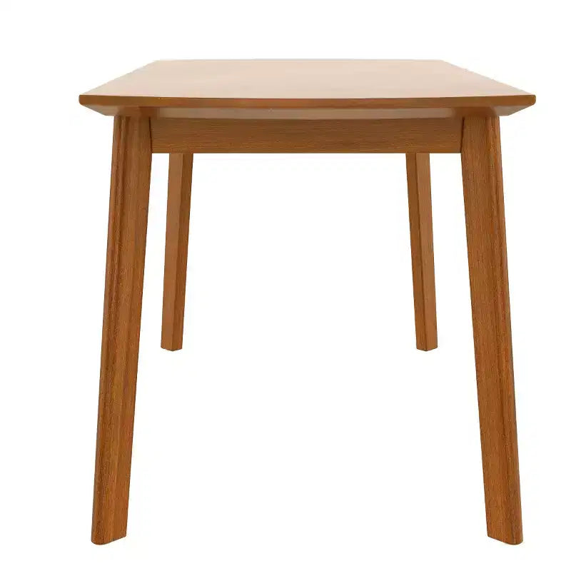 47" Mid-Century Modern Rectangular Dining Table with Rubberwood Legs, Seats 4
