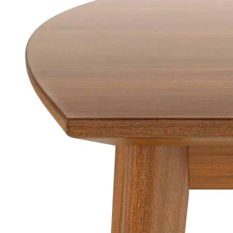 47" Mid-Century Modern Rectangular Dining Table with Rubberwood Legs, Seats 4