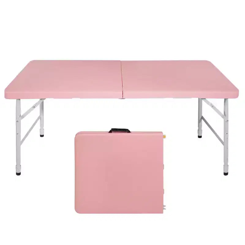 Portable Plastic Folding Table, Heavy Duty Indoor Outdoor Picnic Dining Camping Table