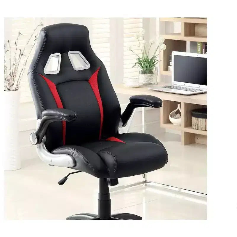 Adjustable Ergonomic Gaming Chair 360 Swivel with Wheels, Black/Red, for Office & Home