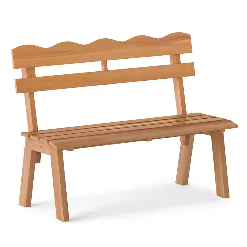 Banc d'extérieur en bois Costway avec dossier ergonomique en bois d'acacia massif supportant 360 kg