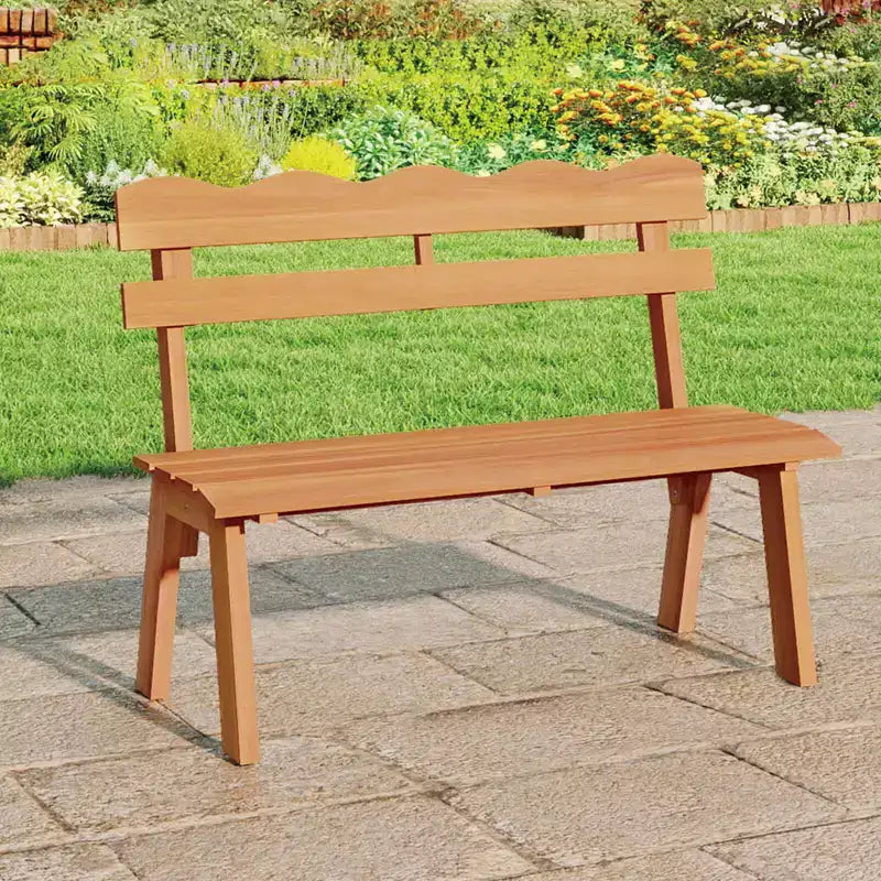 Banc d'extérieur en bois Costway avec dossier ergonomique en bois d'acacia massif supportant 360 kg